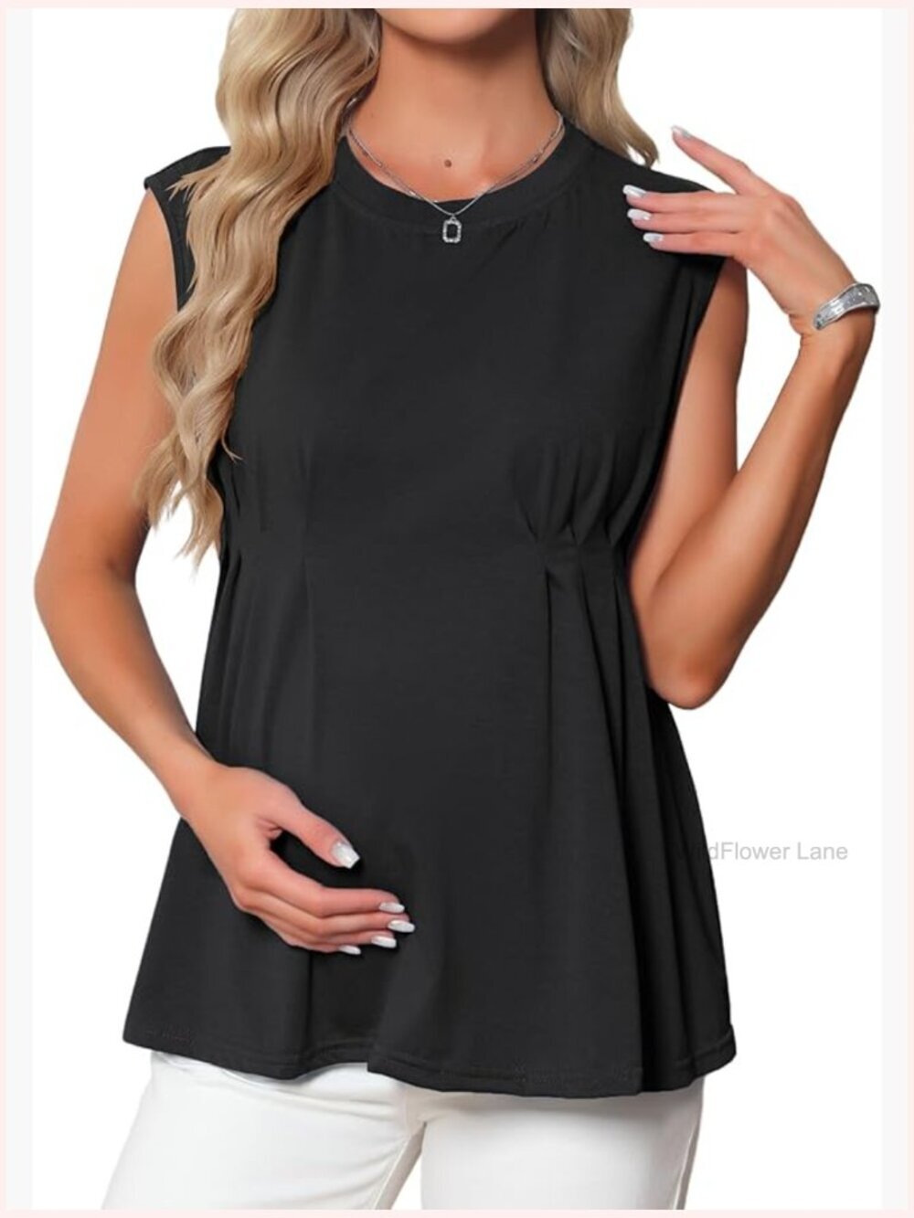 Women's Maternity Work Tunic Tank Top Peplum Blouse